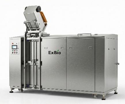 Digesteur ExBio grande capacité EX-2000 avec lève-conteneur